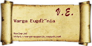 Varga Eugénia névjegykártya